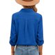 thumbnail image 4 of Camisas de Manga Larga para las Mujeres Botón de Solapa de Ajuste Suelto Delantero Blusa de Túnica de Imitación de Lino, Camisas de Manga Larga para las Mujeres Bajo Scrubs, 4 of 7