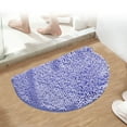 thumbnail image 5 of Mecorevxz Half Round Bath Mat Non-Slip Blue Bathroom Rugs Semicircle Water Absorbent Floor Mats Soft Washable Bathroom Dry Fast Shower Mat Area Rugs (19.68" x 13.77"), 5 of 9