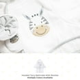 thumbnail image 2 of Spasilk Baby Hooded Bathrobe with Booties, Cotton Terry Bath Set for Newborns and Infants, Gray Zebra, 2 of 5