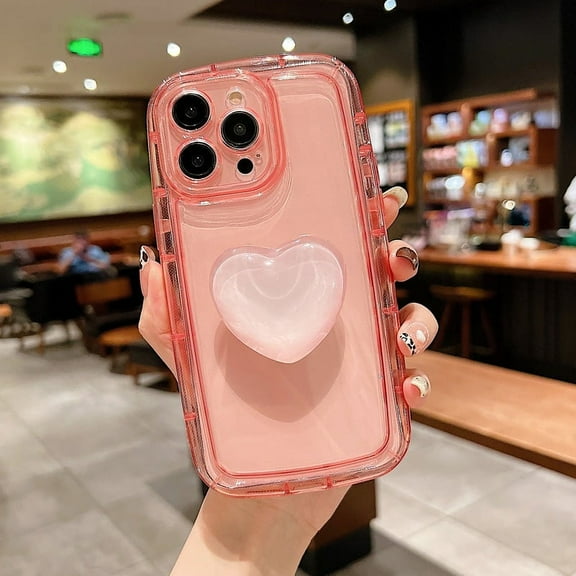 Transparent love holder soap silicone soft case for iPhone 15 14 13 11 12 Pro Max X Xs XR 7 8 plus se 3 anti-drop cover fundas