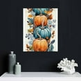 thumbnail image 4 of Nawypu Wall Decor, Blue Orange Eucalyptus Leaves Pumpkin Thanksgiving Canvas Wall Art, Wall Art for Bedroom Living Room Bathroom Kitchen Office,  Print Picture Paintings, Framed Ready to Hang, 4 of 4