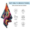 thumbnail image 3 of Colorful Octopus Microfiber Lightweight Beach Towel Quick Dry Absorbent Thin Towels for Swimming Pool Camping Beach Easy for Vacation Essentials, 3 of 7