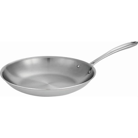 Tri-Ply Clad Stainless Steel 12-Inch Fry Pan, Induction-Ready, Dishwasher-Safe