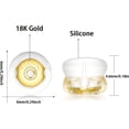 thumbnail image 2 of Earring Backs,18K Gold Silicone Earring Backs for Studs/Droopy Ears,Locking Secure Earring Backs for Heavy Earring,No-Irritate Hypoallergenice Soft Clear Earring Backs for Adults, 2 of 4