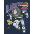 thumbnail image 2 of Men's Lightyear Buzz and Sox Protecting The Galaxy Graphic Tee Navy Blue Heather X Large, 2 of 4