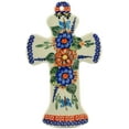thumbnail image 2 of Polish Pottery 7½-inch Cross (Spring Splendor Theme) Signature UNIKAT Hand Painted in Boleslawiec, Poland + Certificate of Authenticity, 2 of 6