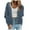 Blue, variant on Idoravan Cardigans for Women Trendy Fall Fashion Women's Rounk Neck Long Sleeve Casual Button Blouse Sweater