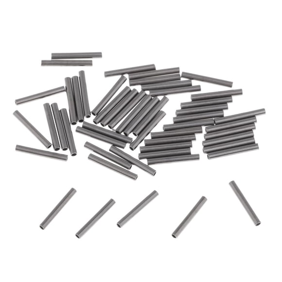 50pcs Single Barril Crimp Sleeves Tubo De Cobre 10mm Línea De Pesca Conectores Para Rig Making UN