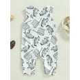 thumbnail image 4 of Bagilaanoe Newborn Baby Girl Boy Summer Jumpsuit Fish Print Sleeveless Bodysuit 3M 6M 12M 18M Infant One Piece Romper, 4 of 8