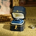 thumbnail image 2 of TAIMY Jewelry Ring Box, Vintage Octagonal Ring Box, Velvet Jewelry Box, perfect for proposals, engagements, and weddings(Blue), 2 of 6