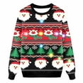 thumbnail image 4 of Christmas Sweaters Boys Round Neck Sweatshirts Long Sleeved Pullovers Santa Printed Red Holiday 3-14T, 4 of 4