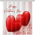 thumbnail image 4 of Happy Valentine''s Day Shower Curtain Romantic Red Heart Couple Cute Little Flowers Shower Curtain for Bathroom Water Repellent Polyester 72W x 84L inch, 4 of 6