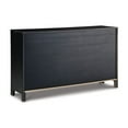 thumbnail image 4 of Liam 60 Inch Sideboard Accent Cabinet 3 Glass Door Gray and Black Wood, 4 of 6