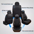thumbnail image 4 of FANOTEK Car Seat Covers Universal Fit for Most SUV Sedan, Waterproof Faux Leather Automotive Front Rear Cushion Protectors Coffee, 4 of 14