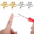 thumbnail image 2 of Cat Ear Open Finger Rings Adjustable for Crochet 4Pcs Yarn Guide Rings, 2 of 2