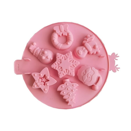 

✪ Sugarcraft Mould Silicone Snowmen Pine 3D Cartoon Bakeware Tools Safe Kitchen