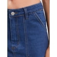 thumbnail image 5 of DARING DIVA Women's Mini Stretch Pockets Short Denim Skirts Small Dark Blue, 5 of 7