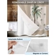 thumbnail image 3 of No Hook Shower Curtain with Snap in Liner,Summer Beach Coconut Tree Tropical Plant Waterproof Bath Curtain Double Layers with See Through Top Window,Brown Back Hotel Shower Curtains 36x72in, 3 of 9