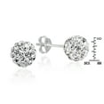 thumbnail image 4 of 8mm Brilliant Disco White CZ Ball .925 Silver Stud Earrings, 4 of 4