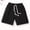 Black, variant on Linen Shorts Boys Drawstring Linen Shorts Breathable Casual Shorts Summer Girls Boys Shorts (Yellow 10)