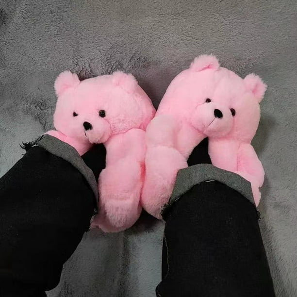Sandalias Bonitas Chinelas Con Peluche Peluche Babuchas Para Mujer Pantufla  Babucha Dedos Libres Dama Peluche