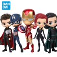 thumbnail image 2 of BANDAI original Banpresto Qposket Marvel Avengers Iron man Capitán América Loki Thor Figuras modelo Colección, 2 of 5
