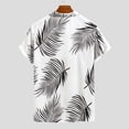 thumbnail image 3 of Camisas Vaqueras Para Hombre Manga Larga Camisa de manga corta con cuello vuelto y estampado informal de verano para hombre (Black, L), 3 of 7