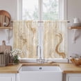 thumbnail image 2 of Beige Marble Kitchen Curtains, Chic Neutral Minimalist Fluid Aesthetic Light Filtering Window Curtain Panels, 2Pcs Rod Pocket Window Treatments Set for RV Dining Room Study Room 42x54 Inches, 2 of 9