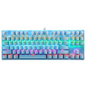 MesaSe Punk Clavier mécanique k550 87 Clés Clavier mécanique Green Shaft Gaming Office Carnet de notes professionnel no 3