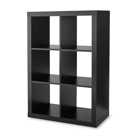 Better Homes & Gardens 6-Cube Storage Organizer, Black