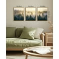 thumbnail image 3 of SHENIFY Misty Nordic Forests Wall Art Nature Fog Pine Tree Morden Home Decor Artwork Prints Rustic Living Room Office 11x14in3pcs Natural Framed, 3 of 7