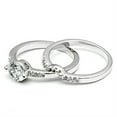 thumbnail image 4 of Rhodium Brass Ring with AAA Grade CZ in Clear for Women Clear Stone Color Style 3W044 Size 9, 4 of 4