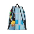 thumbnail image 2 of Naloa Prague Ratter Dog in Bathtub Canvas Backpack for Men Women Rucksack Casual Travel Daypack College Tote Satchel Bookbag for Teens-Medium, 2 of 7