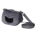 thumbnail image 3 of Bolsa de salida para hámster, portátil, transpirable, de franela gris, para mascotas pequeñas, conejillo de indias, ardilla, ChinchillaL, 3 of 10