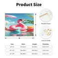 thumbnail image 2 of Lsque Tropical Flamingo Pool Float Print Wall Art – Decorative Picture for Living Room, Bedroom, and Office (Horizontal), 2 of 6