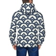 thumbnail image 5 of Zip Up Hoodies for Men - Blue Wave Pattern A Long Sleeve Comfrt Men'S Fashion Hoodies & Sweatshirts, Jackets for Men Hoodies Pullover Clothing Clothes with Pouch, 5 of 5