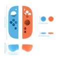 thumbnail image 2 of Para el interruptor 2 Joy-Con Many Case silicona con tapas empuñadura pulgar () azul naranja, 2 of 4