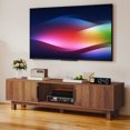 thumbnail image 5 of Dextrus Fluted TV Stand for 65" TVs, Modern Living Room Media Console with Adjustable Shelf & Power Outlets, Walnut, 5 of 9