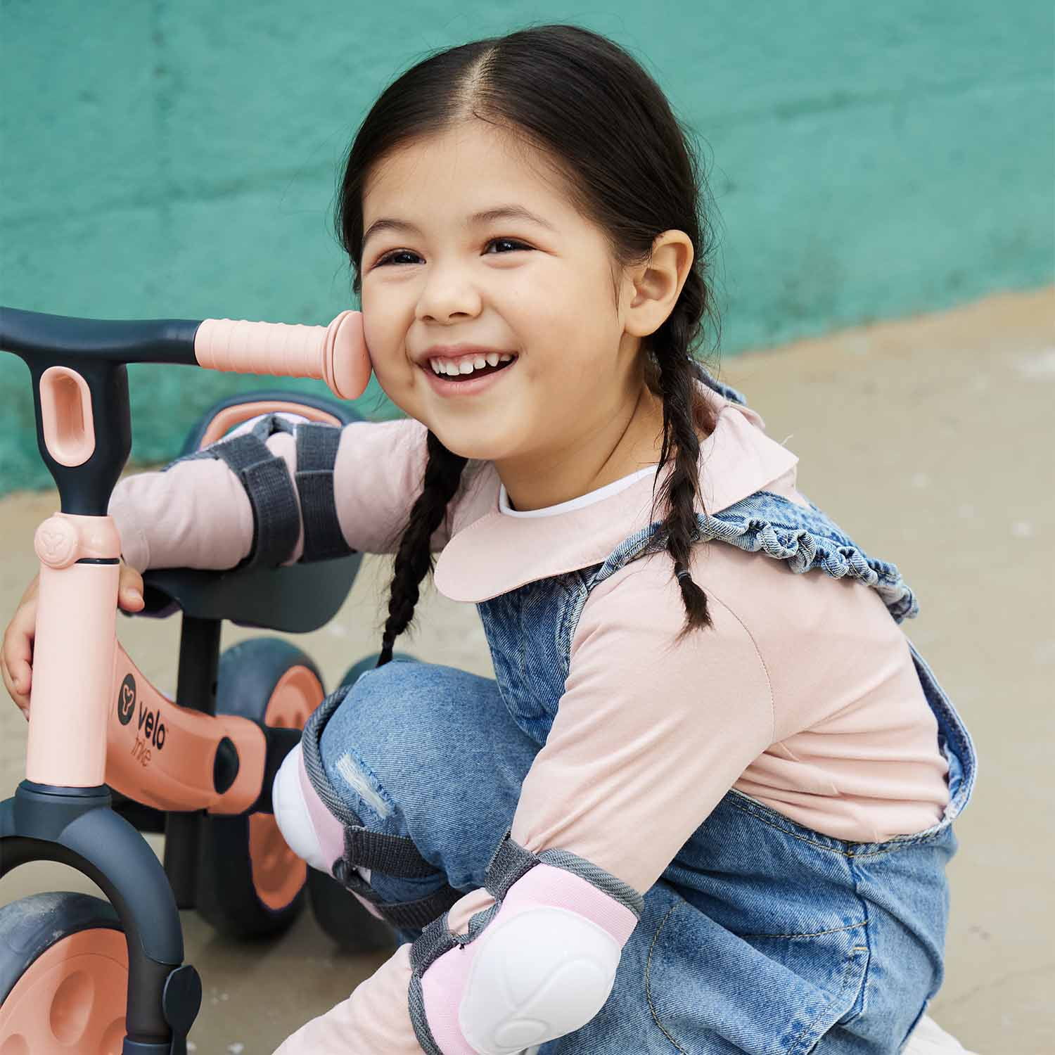 Yvolution Kids Velo Trike and Balance Bike Peach For Boys and Girls 18 Months to 3 Years Old