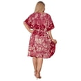 thumbnail image 2 of HAPPY BAY Women's Night Loungewear Dashiki House Dress Batik Caftan Maxi Kaftan Sleepwear for Women Nightgown Plus size 2X-3X Maroon, Turtle, 2 of 6