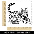 thumbnail image 2 of Loveable Bengal Cat Self-Inking Rubber Stamp Ink Stamper - Blue Ink - Large 1-1/2 Inch, 2 of 7