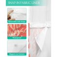 thumbnail image 3 of No Hook Shower Curtain with Snap in Liner, Summer Gradient Red Ocean Coral Coastal Hotel Shower Curtains for Bathroom, Washable Shower Curtain Liner Set with Mesh Top Window, 60"x72", 3 of 6