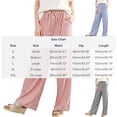 thumbnail image 3 of UAMVSH Women's Striped Casual Pants Comfy Elastic Waist Wide Leg Pants Fashion Loose Drawstring Lounge Trousers with Pockets, 3 of 6