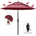 thumbnail image 6 of ABCCANOPY 11FT 3 Tiers Patio Umbrella With Crank Handle, Burgundy, 6 of 6