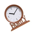 thumbnail image 1 of Desk Clock Non Ticking Battery Operated Loft Room Office Family Decorative Office Shelf Red Brown, 1 of 8