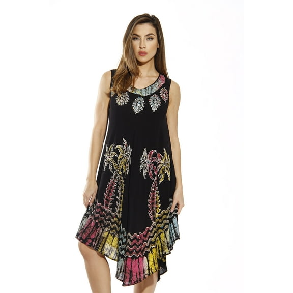 Riviera Sun Dress / Dresses for Women (Black Multi 1, 1X)