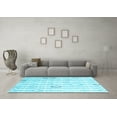 thumbnail image 3 of Ahgly Company Indoor Round Solid Light Blue Modern Area Rugs, 3' Round, 3 of 4