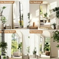 thumbnail image 5 of Mirstory 68"x22" Arched Full Length Floor Mirror Full Body Standing Mirror,Gold, 5 of 6