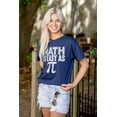thumbnail image 3 of Math Is Easy As Funny Teacher Nerdy Plus Size Crewneck Graphic Tee Shirt Brisco Brands 4X, 3 of 4