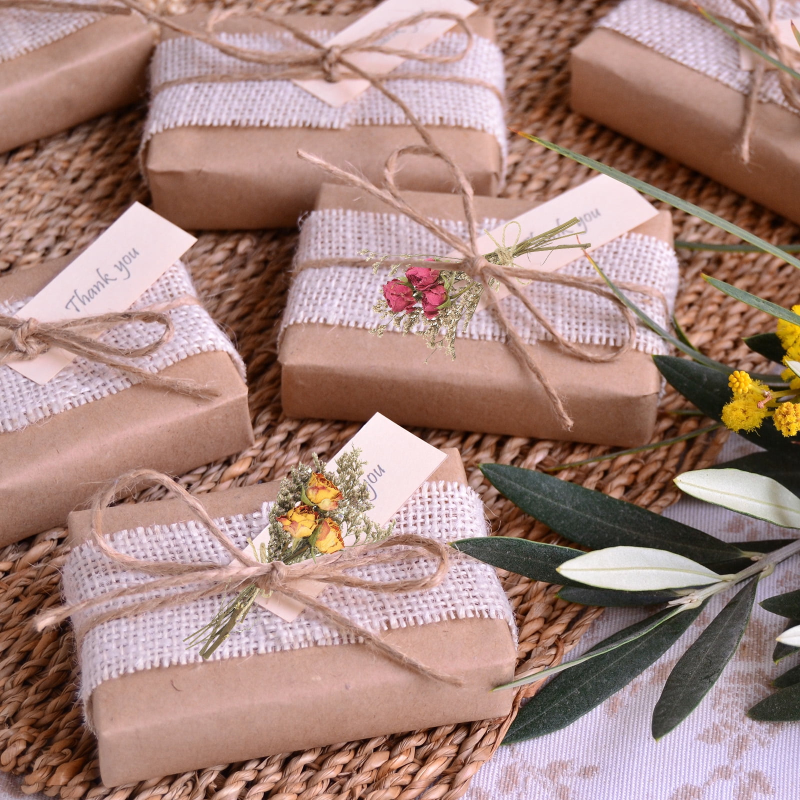 Uxcell 10 Pcs Mini Pampas Grass Dried Flower Bouquet Baby's Breath Boho Gift Light Pink